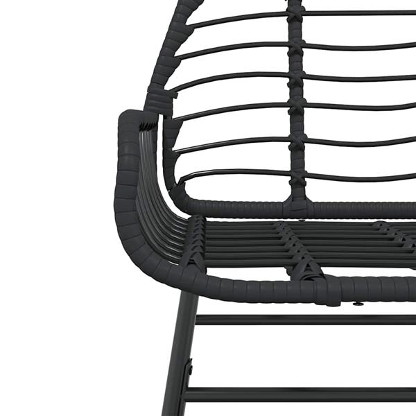 Grote foto vidaxl 5 delige tuinset poly rattan glas zwart tuin en terras tuinmeubelen