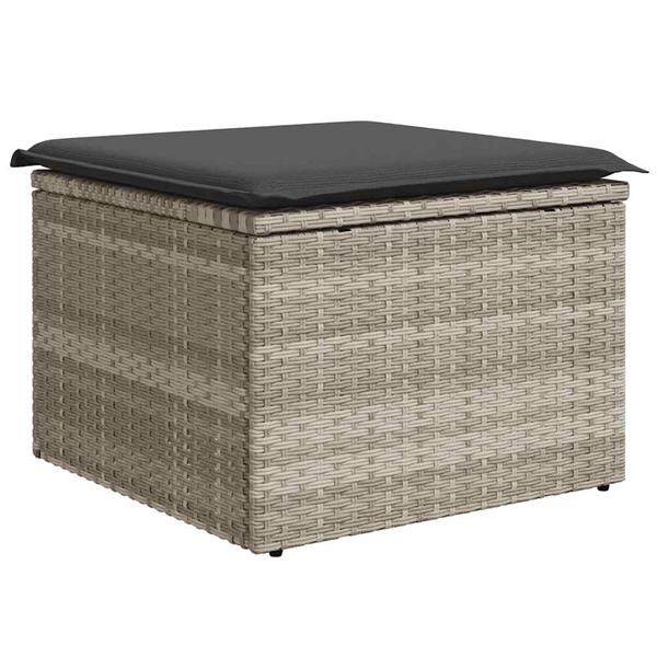 Grote foto vidaxl 6 delige loungeset met kussens poly rattan lichtgrijs tuin en terras tuinmeubelen