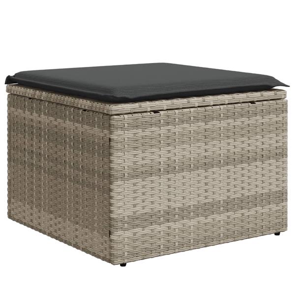 Grote foto vidaxl 6 delige loungeset met kussens poly rattan lichtgrijs tuin en terras tuinmeubelen