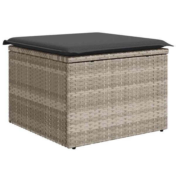 Grote foto vidaxl 6 delige loungeset met kussens poly rattan lichtgrijs tuin en terras tuinmeubelen