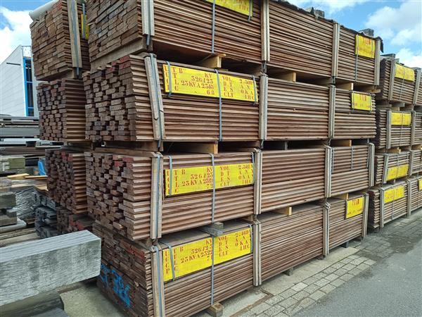 Grote foto hardhout 4cm damwand 400cm doe het zelf en verbouw hout en planken