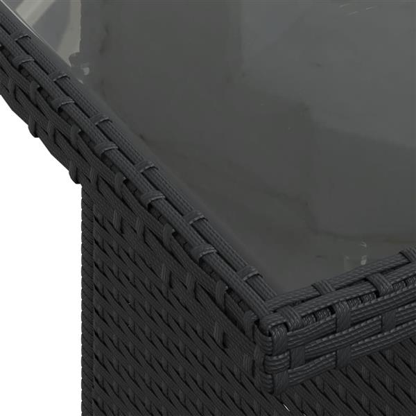 Grote foto vidaxl 7 delige loungeset met kussens poly rattan zwart tuin en terras tuinmeubelen