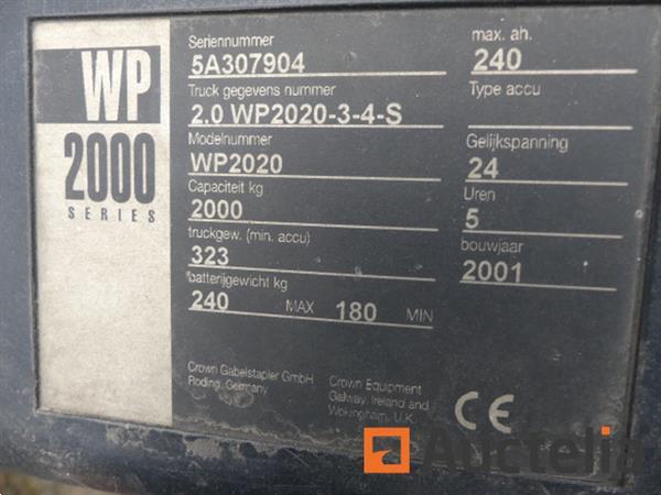 Grote foto elektrische palletwagen voor onderdelen crown wp 2000 serie ref 9760 206 doe het zelf en verbouw hefwerktuigen