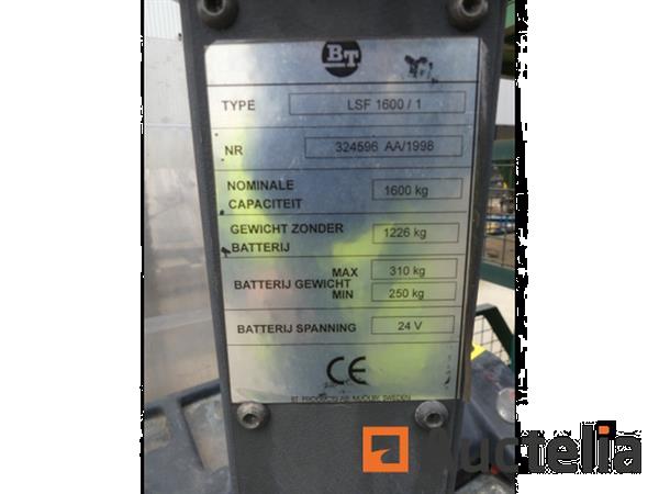 Grote foto elektrische stapelaar voor onderdelen bt lsf 1600 1 ref 9760 207 doe het zelf en verbouw hefwerktuigen