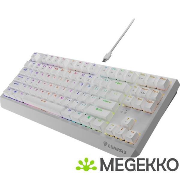 Grote foto genesis nkg 2080 thor 230 tkl rgb gaming toetsenbord in wit computers en software toetsenborden