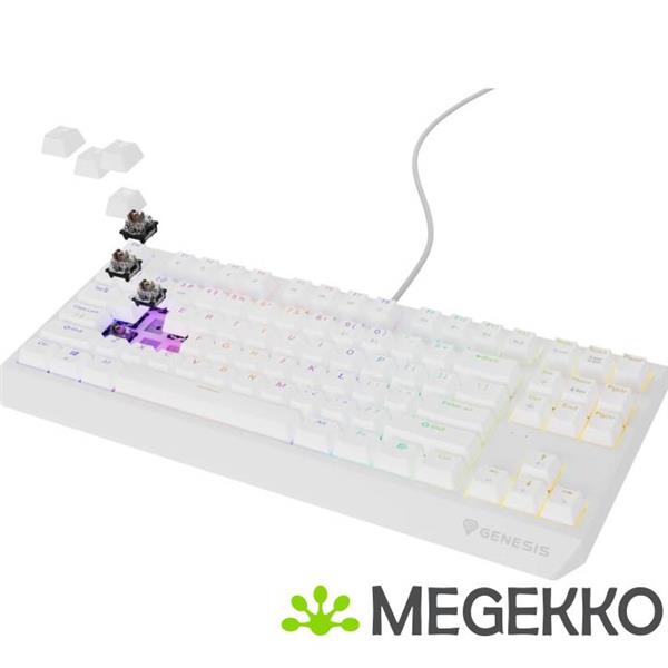 Grote foto genesis nkg 2080 thor 230 tkl rgb gaming toetsenbord in wit computers en software toetsenborden