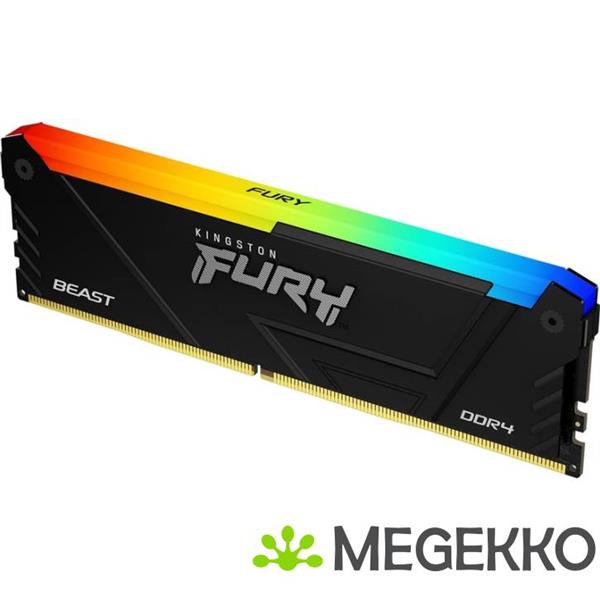 Grote foto kingston ddr4 fury beast rgb 1x16gb 3200 computers en software overige computers en software