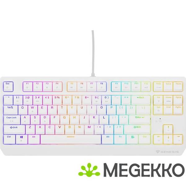 Grote foto genesis nkg 2080 thor 230 tkl rgb gaming toetsenbord in wit computers en software toetsenborden