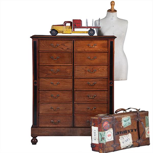 Grote foto jaarkast met 1 extra brede lade en 12 maandladen ca 1890 wellington sluitingen no281405 antiek en kunst stoelen en banken