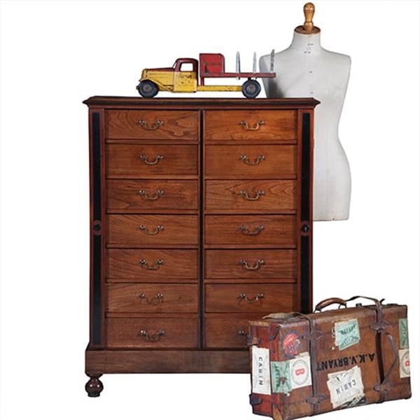 Grote foto jaarkast met 1 extra brede lade en 12 maandladen ca 1890 wellington sluitingen no281405 antiek en kunst stoelen en banken