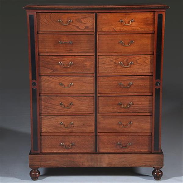 Grote foto jaarkast met 1 extra brede lade en 12 maandladen ca 1890 wellington sluitingen no281405 antiek en kunst stoelen en banken