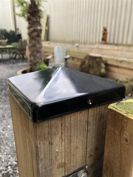 Grote foto paal cover metaal zwart 12 x 12. tuin en terras hekken en schuttingen