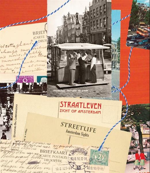 Grote foto straatleven streetlife zicht op amsterdam boeken stripboeken