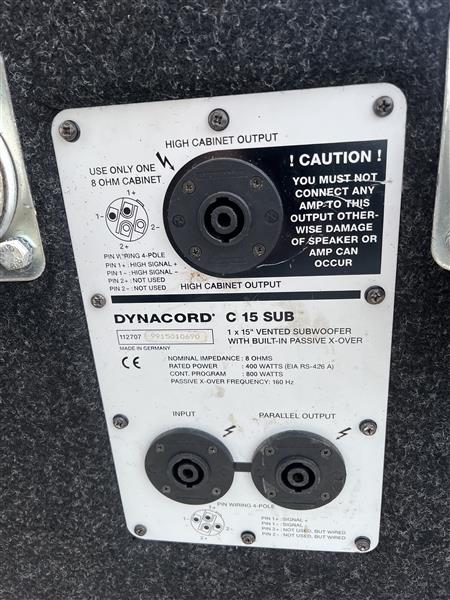 Grote foto dynacord c 15 subs muziek en instrumenten speakers