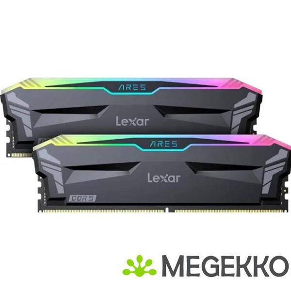 Grote foto lexar ddr5 ares rgb 2x16gb 6400 computers en software harde schijven