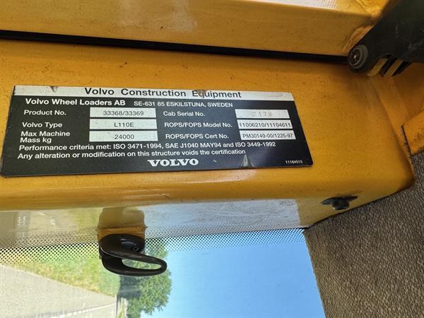 Grote foto volvo l110e shovel wheelloader 2005 9375 hours nice clean agrarisch shovels