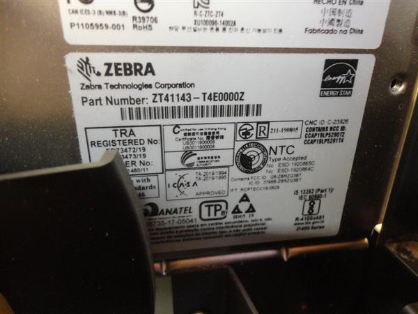 Grote foto zebra zt411 thermal label printer lan usb rewinder peel new printhead 300dpi computers en software printers