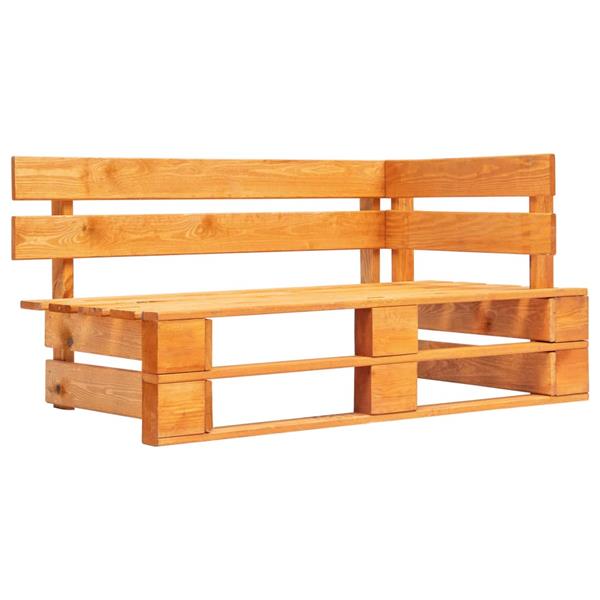 Grote foto vidaxl tuinhoekbank pallet hout honingbruin tuin en terras tuinmeubelen