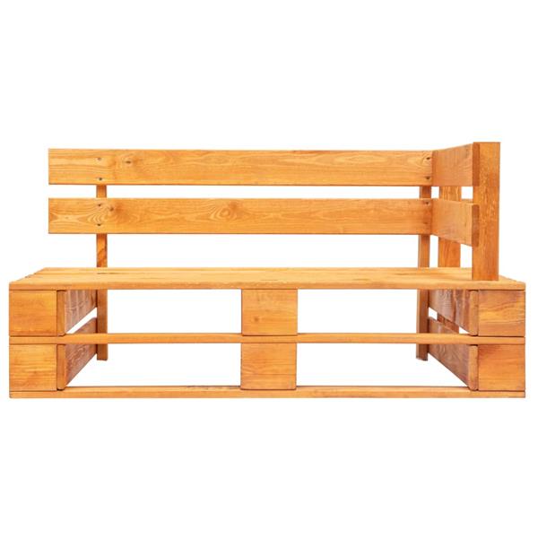 Grote foto vidaxl tuinhoekbank pallet hout honingbruin tuin en terras tuinmeubelen