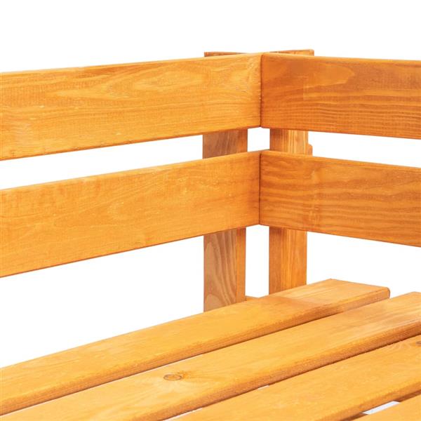 Grote foto vidaxl tuinhoekbank pallet hout honingbruin tuin en terras tuinmeubelen