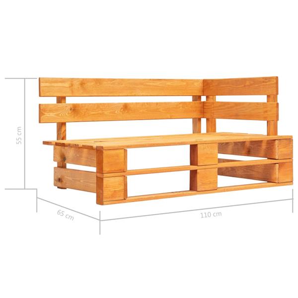 Grote foto vidaxl tuinhoekbank pallet hout honingbruin tuin en terras tuinmeubelen