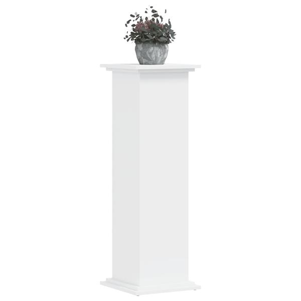 Grote foto vidaxl plantenstandaard 33x33x100 cm bewerkt hout wit tuin en terras overige tuin en terras