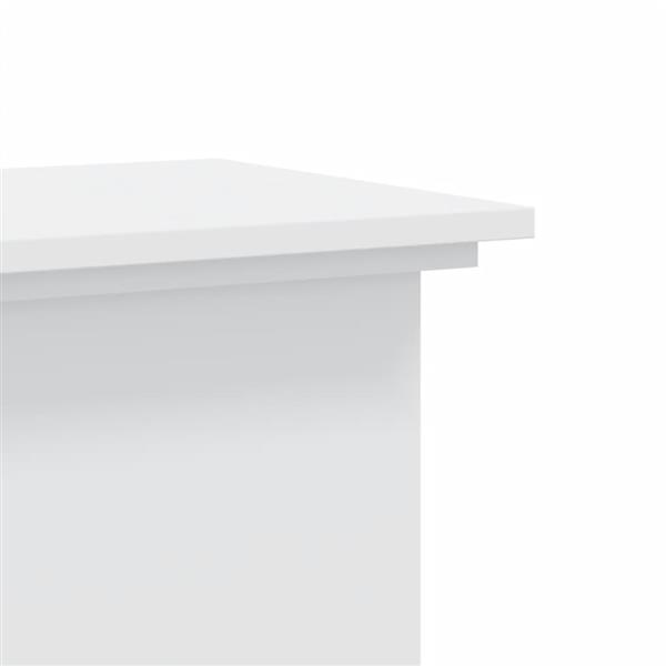 Grote foto vidaxl plantenstandaard 33x33x100 cm bewerkt hout wit tuin en terras overige tuin en terras
