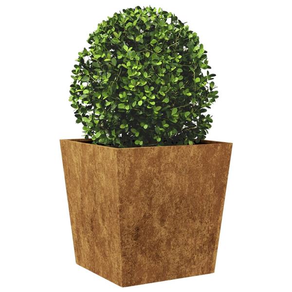 Grote foto vidaxl plantenbak 50x50x50 cm weervast staal tuin en terras overige tuin en terras