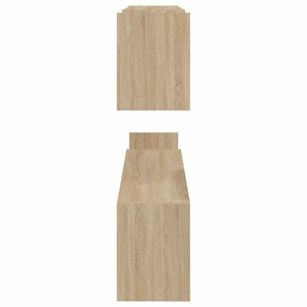 Grote foto vidaxl wandschappen 2 st 100x15x20 cm bewerkt hout sonoma eikenkleurig huis en inrichting woningdecoratie