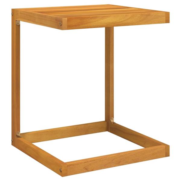 Grote foto vidaxl bijzettafel c vormig 42x40x50 cm massief acaciahout tuin en terras tuinmeubelen