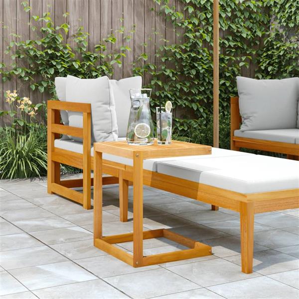 Grote foto vidaxl bijzettafel c vormig 42x40x50 cm massief acaciahout tuin en terras tuinmeubelen