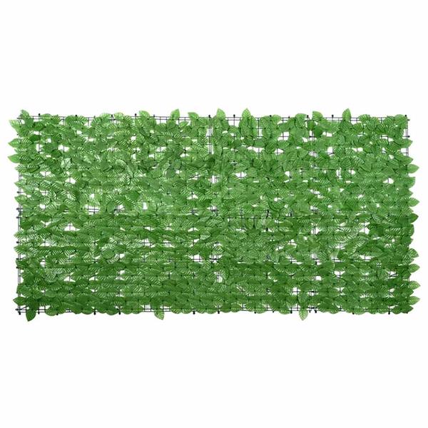 Grote foto vidaxl balkonscherm met groene bladeren 200x100 cm tuin en terras overige tuin en terras