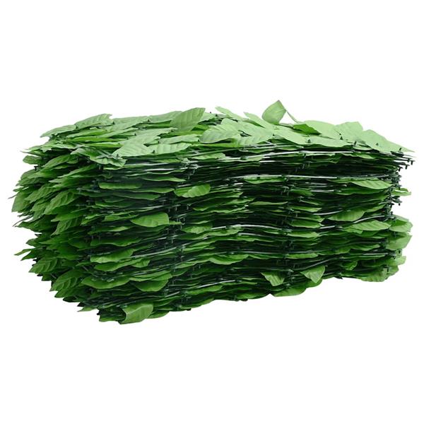 Grote foto vidaxl balkonscherm met groene bladeren 200x100 cm tuin en terras overige tuin en terras