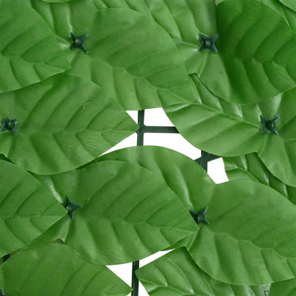 Grote foto vidaxl balkonscherm met groene bladeren 200x100 cm tuin en terras overige tuin en terras