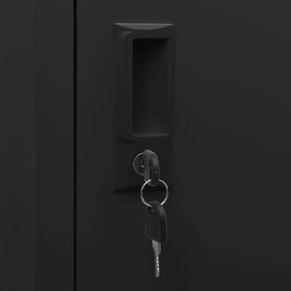 Grote foto vidaxl lockerkast 38x40x180 cm staal zwart huis en inrichting overige