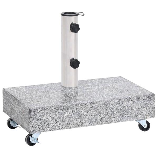 Grote foto vidaxl parasolvoet 45x25x8 cm graniet lichtgrijs tuin en terras overige tuin en terras