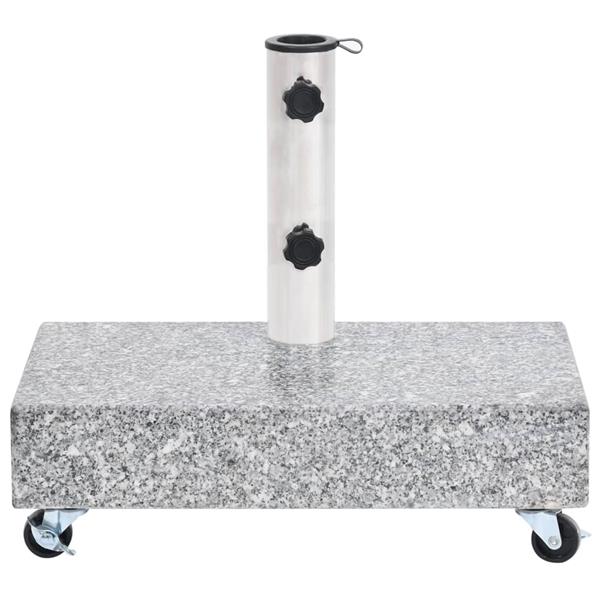 Grote foto vidaxl parasolvoet 45x25x8 cm graniet lichtgrijs tuin en terras overige tuin en terras