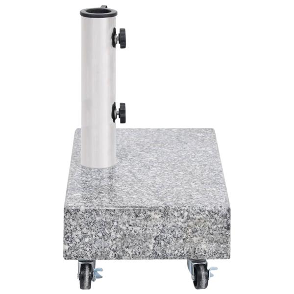 Grote foto vidaxl parasolvoet 45x25x8 cm graniet lichtgrijs tuin en terras overige tuin en terras