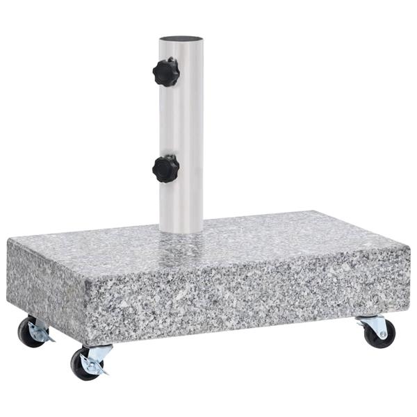 Grote foto vidaxl parasolvoet 45x25x8 cm graniet lichtgrijs tuin en terras overige tuin en terras
