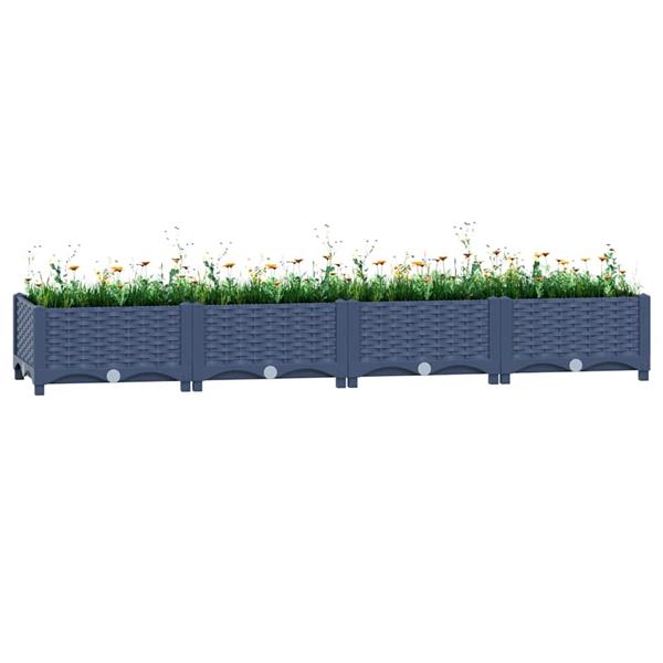Grote foto vidaxl plantenbak verhoogd 160x40x23 cm polypropyleen tuin en terras overige tuin en terras