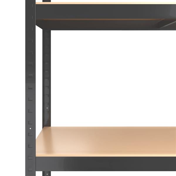 Grote foto vidaxl opbergrek 5 laags staal bewerkt hout antracietkleurig huis en inrichting overige