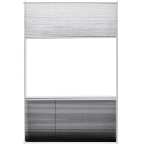 Grote foto vidaxl raamhor pliss met verduistering 80x120 cm aluminium doe het zelf en verbouw deuren en horren