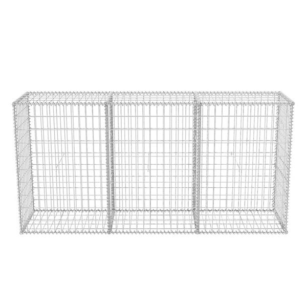 Grote foto vidaxl gabion mand 200x50x100 cm gegalvaniseerd staal tuin en terras hekken en schuttingen