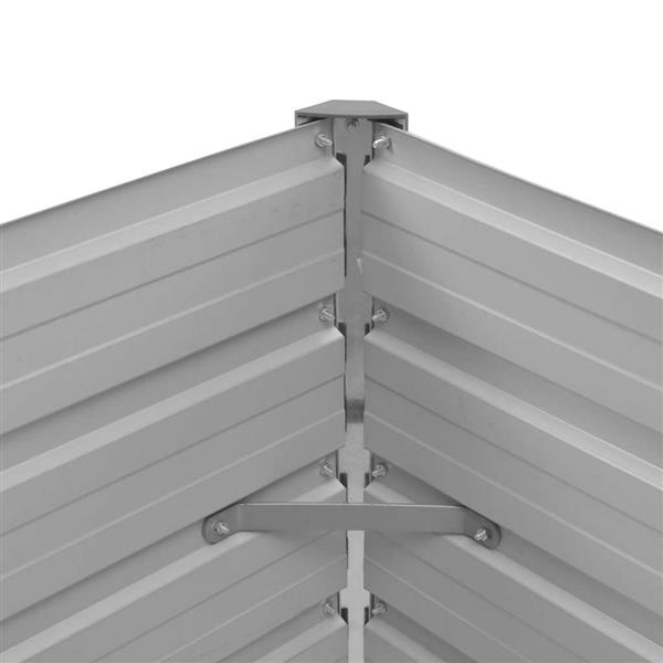 Grote foto vidaxl plantenbak verhoogd 100x40x77 cm gegalvaniseerd staal bruin tuin en terras overige tuin en terras
