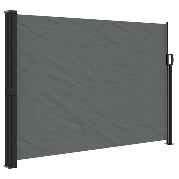 Grote foto vidaxl windscherm uittrekbaar 140x500 cm antracietkleurig tuin en terras overige tuin en terras