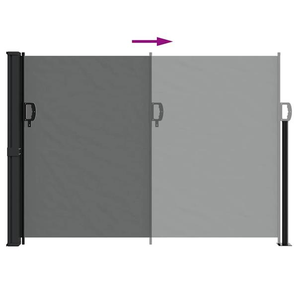Grote foto vidaxl windscherm uittrekbaar 140x500 cm antracietkleurig tuin en terras overige tuin en terras