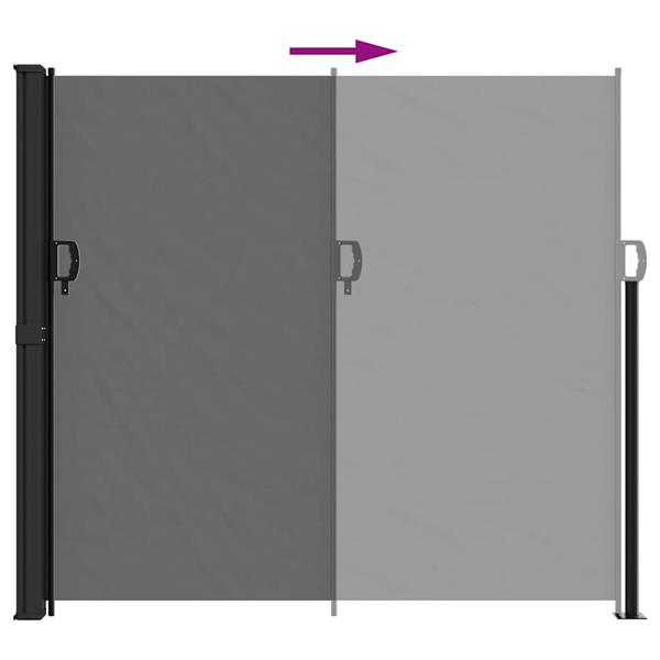 Grote foto vidaxl windscherm uittrekbaar 180x300 cm antracietkleurig tuin en terras overige tuin en terras