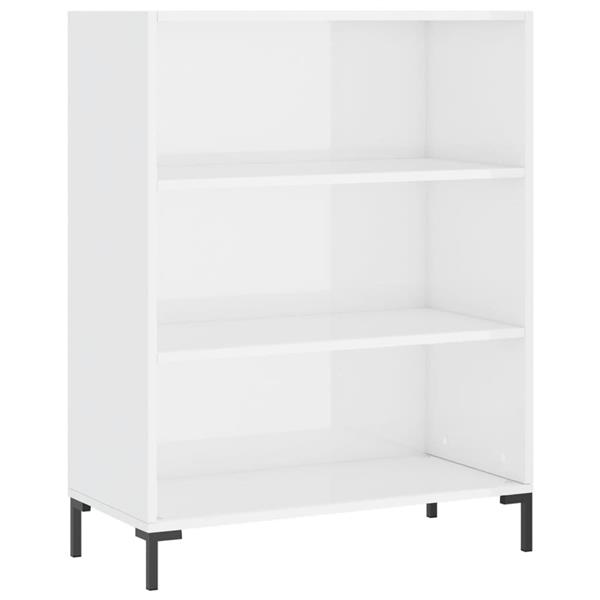 Grote foto vidaxl boekenkast 69 5x32 5x90 cm bewerkt hout hoogglans wit huis en inrichting overige