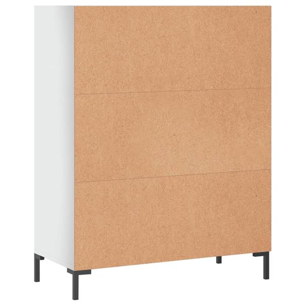 Grote foto vidaxl boekenkast 69 5x32 5x90 cm bewerkt hout hoogglans wit huis en inrichting overige