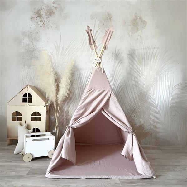 Grote foto tipi tent linnen powder pink powder pink kinderen en baby overige